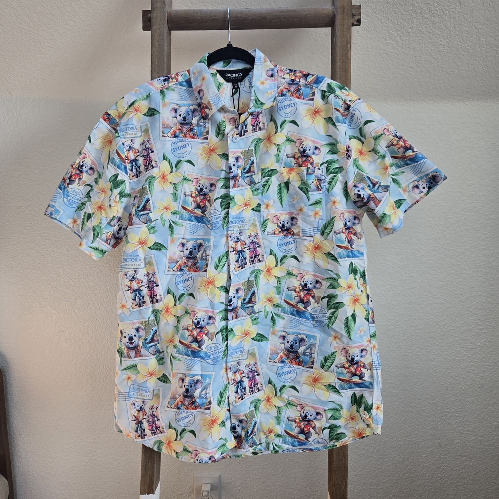 Pacifica Floral Sydney Australia Button Down Shirt